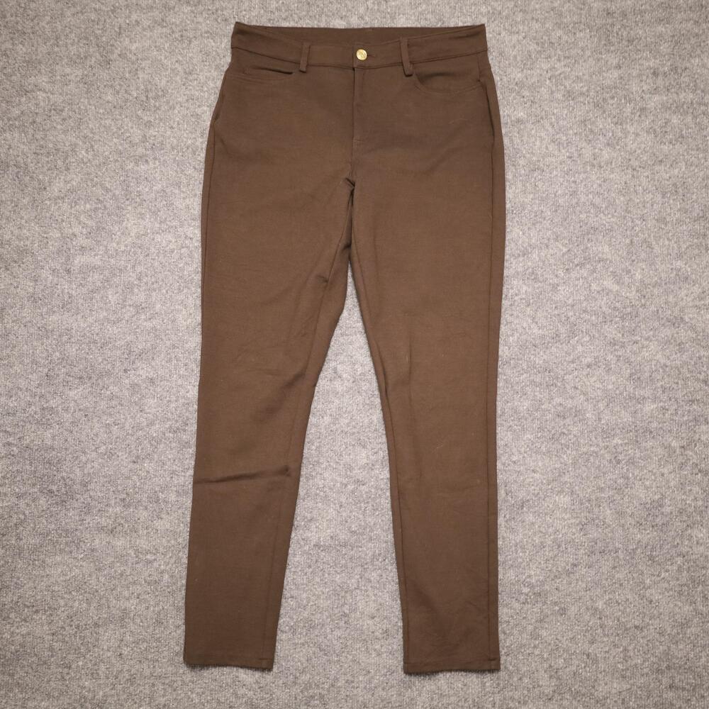MICHAEL Michael Kors Pants Womens 8 Brown Knit Jegging Slim Stretch Casual Fall